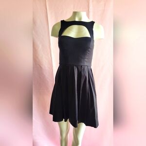 Retro Rockabilly fancy black peek a boo dress